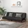 vidaXL Schlafsofa 2-Sitzer, Schwarz Kunstleder