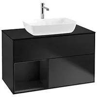 Villeroy & Boch Finion Waschtischunterschrank G772PDPD 100cm, Abdeckplatte black