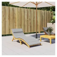 VidaXL Sonnenliegen-Auflage Grau 180x60x3 cm Oxford-Gewebe