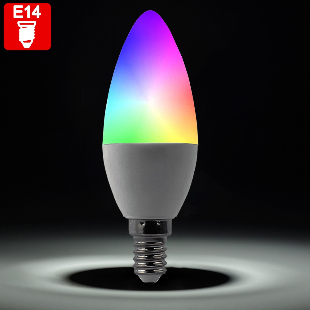 2er-Set RGB E14, Farbwechsel E14, Fernbedienung E14, RGB Kerzenlampe, RGB Leuchtmittel E14, RGB Glühbirne E14, RGB Glühlampe E14, RGB Birne E14