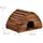 Relaxdays Igelhaus, geflammtes Holz, Igelhotel Boden, katzensicher, Winterquartier Igel, Garten, HBT: 25x40x30 cm, braun