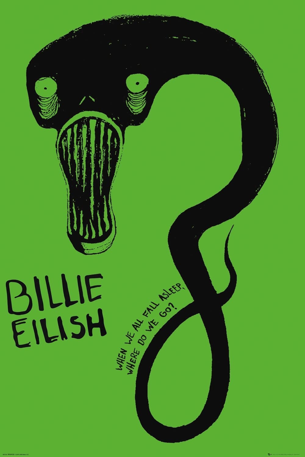 GB Eye Billie Eilish Poster Ghoul When We All Fall Asleep, Where Do We Go? LP2128, Billie Eilish Ghoul, 61x91.5cm