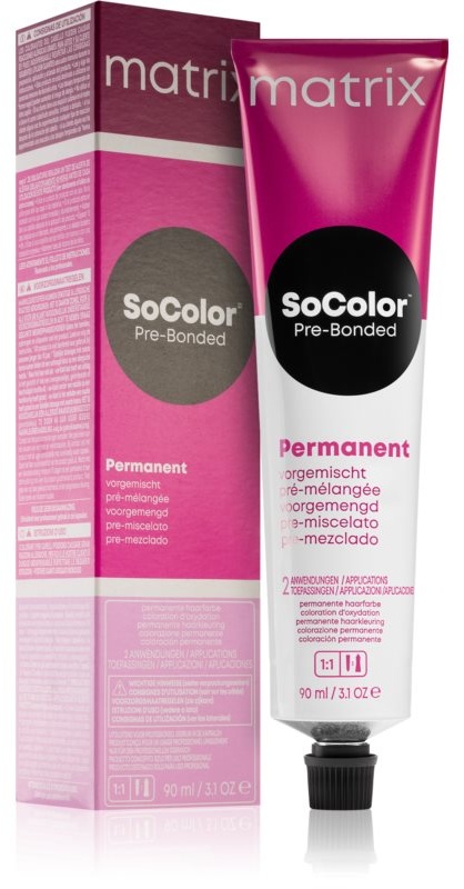 Matrix SoColor Pre-Bonded Blended Permanent-Haarfarbe Farbton 4Aa Mittelbraun Asch Asch 90 ml
