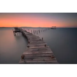 Fototapete PAPERMOON "Photo-Art CHRISTOS ZOUMIDES, PALAFITTE", bunt, B:4,50m L:2,80m, Vlies, Tapeten