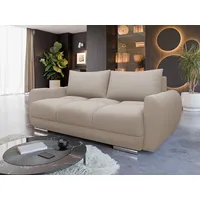 Mirjan24 Sofa Logo 2, Rückenlehne in Form beweglicher Kissen, 186x97x89 cm beige