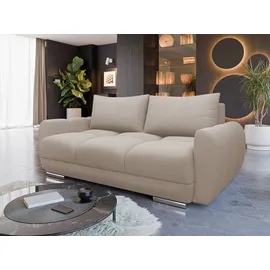 Mirjan24 Sofa Logo 2, Rückenlehne in Form beweglicher Kissen, 186x97x89 cm beige