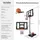 Tectake Basketballkorb Dirk Schwarz 230 - 305 cm