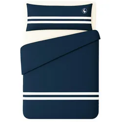 El Ganso - Set Bettbezug Einzel 155x200, Spannbettlaken 90x200, Kissenbezug 45x115 Marineblau - 100% Baumwolle 180TC