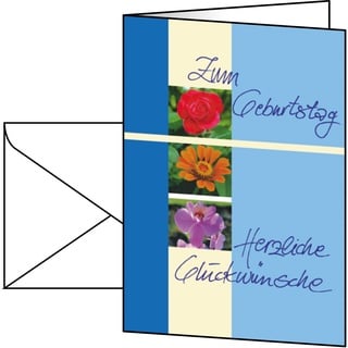 Sigel Geburtsstagskarten Blumen Trio DIN A6