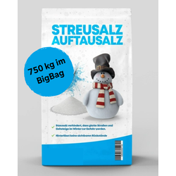 Streusalz, Auftausalz 750 kg im Big Bag - Effektiver Winterstreu gegen