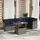 vidaXL Gartensofa-Set 7-tlg. grau