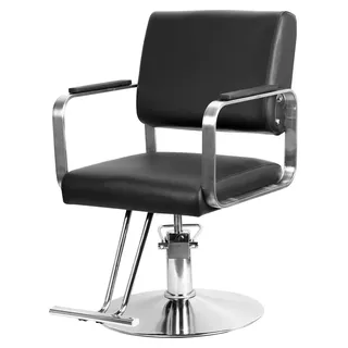 Hydraulischer Friseurstuhl, Salonstuhl für Stylisten, robuster Friseurstuhl mit Höhenverstellung, Shampoo- und Kosmetiksalon-Stuhl - Schwarz