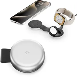 Twelve South ButterFly 2-in-1 MagSafe Ladegerät – Laden von iPhone, und Apple Watch, gleichzeitig – Dient als Displayständer – Rei... - Grau