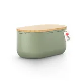 LARS NYSØM LARS-NYSØM Brotkasten Aegte Sage Green, Stahl / Bambus, abnehmbarer Deckel, 34,5 x 18,5 x 15,8 cm, grün