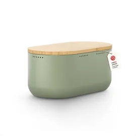 LARS NYSØM LARS-NYSØM Brotkasten Aegte Sage Green, Stahl / Bambus, abnehmbarer Deckel, 34,5 x 18,5 x 15,8 cm, grün