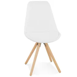 Esszimmerstuhl Holz Textil | Designerstuhl VALENTINE Komfort | Skandinavischer Stuhl Bequem | Nordisch Minimalistisch | Kadima Design
