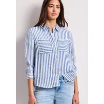 STREET ONE Hemdbluse mit Streifen Muster Blau 40