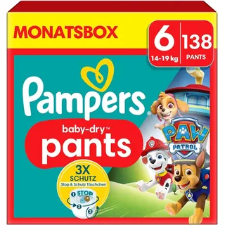 Pampers Windeln Paw Patrol Pants Größe 6 (14-19kg) 138