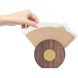 Filtertütenhalter Holz, Große Kapazität Kaffeefilter Aufbewahrung Kaffeefilterhalter Halter Spender