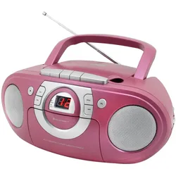 Soundmaster SCD5100PI tragbarer CD-Player Radiorecorder Kassettenrspieler AUX-Anschluss