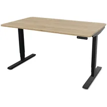 Assmann Electronic ASSMANN Schreibtisch Y-Line Curved Eiche Artisan, Schwarz, Metall, 120x127x80 cm, Arbeitszimmer, Schreibtische, Bürotische