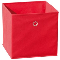 Interlink Inter Link – Faltbare Aufbewahrungsbox – Klappbarer Objekthalter – Stoff Faltbox – Aufbewahrungsbox für Raumteiler oder Regale – 32 x 32 x 32 cm – Mit Fingerloch – Winny – Rot