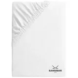 Sansibar Spannbettlaken Baumwolle-Elasthan 180 x 200 cm weiß