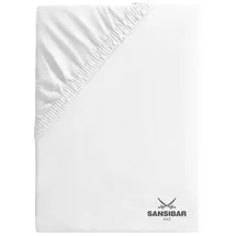Sansibar Spannbettlaken Baumwolle-Elasthan 180 x 200 cm weiß