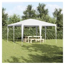 vidaXL Party-Zelt Weiß 400 x 400 x 266 cm Polyethylen und Stahl