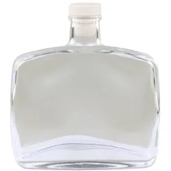 Chic Antique Glasflasche mit Deckel, H18 x L17 x B5 cm, durchsichtig / klar
