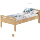 Erst-Holz Massivholzbett Überlänge Seniorenbett Buche 100x220 Einzelbett hohes Bett V-60.74-10-220 ohne Zubehör
