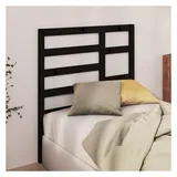 vidaXL Bett-Kopfteil Schwarz 106x4x104 cm Massivholz Kiefer