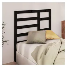 vidaXL Bett-Kopfteil Schwarz 106x4x104 cm Massivholz Kiefer