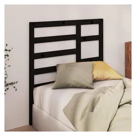 vidaXL Bett-Kopfteil Schwarz 106x4x104 cm Massivholz Kiefer