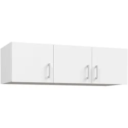 Schrankaufsatz FORTE, weiß, B:133,2cm H:38,1cm T:54,2cm, Spanplatte, Möbelaufsätze, Schrankaufsatz, Stauraum, 3 Türen,Raumnutzung