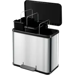 Treteimer Trento öko 3x 9 l, Edelstahl