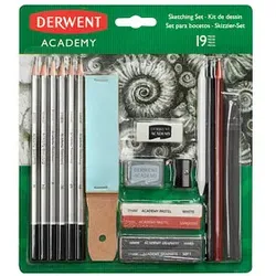 DERWENT Academy Graphitstifte B, H, HB, 2B, 4B, 6B grau, 1 St.