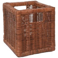 Flechtkorb Regalkorb Schrankkorb Rattan ATTRAKTIV Braun - 26 x 23 x 26 cm