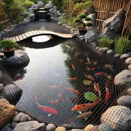 Royal Gardineer Teichnetz-Abdeckung, 8 Befestigungsspieße, 2 x 2 cm Maschen, 3 x 4 m