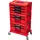 QBRICK System Pro Drawer Workshop Set 3 red Ultra Hd Custom - 2x Drawer 2 Toolbox + 1x Drawer 3 Toolbox + Rollbrett -