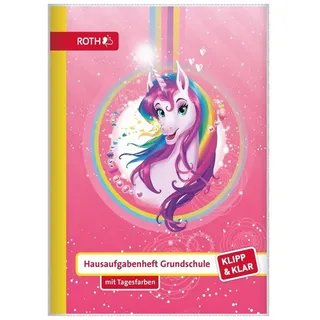 ROTH Grundschul-Hausaufgabenheft Klipp & Klar "Einhorn"