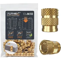 ruthex M6 threaded insert – Rx-M10x12,7 – 10 Stück