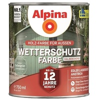 Alpina Holz-Wetterschutz-Farben – Salbeigrün, halbdeckend – bis zu 12 Jahre Schutz vor Witterung und Nässe – schmutzabweisend, deckend & ergiebig – 750 ml