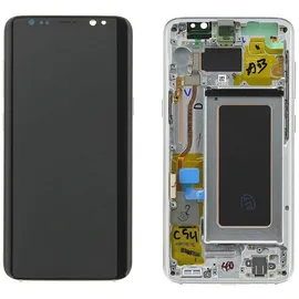 Samsung Handyteile24 Ersatzteil LCD AMOLED Display Touchscreen Bildschirm Rahmen Samsung Galaxy S8 G950F Silber