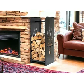 DanDiBo Ambiente Kaminholzregal 10-1470 Metall 100 cm Schwarz