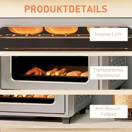 Homcom Mini Backofen Silber