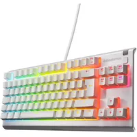 SteelSeries Apex 3 TKL White RGB Gaming-Tastatur Flüsterleise Switches