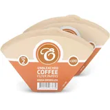 EDESIA ESPRESS – 200 Kegelförmige Kaffeefilter aus Papier – Kaffeefilter Nr.2 für Manuelle Kaffeemaschine, Pour-Over und Sanftes Brühen – Größe 2 Braun