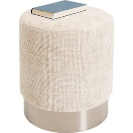Kare Hocker Berry High Polyester 39 x 47 x 39 cm Silber/Beige