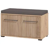 INOSIGN »Landes, Schuhschrank, Schuhregal, Schuhtruhe, Breite 80 cm«, mit Sitzkissen und zwei geschlossenen Fächern, in Artisan eiche), braun